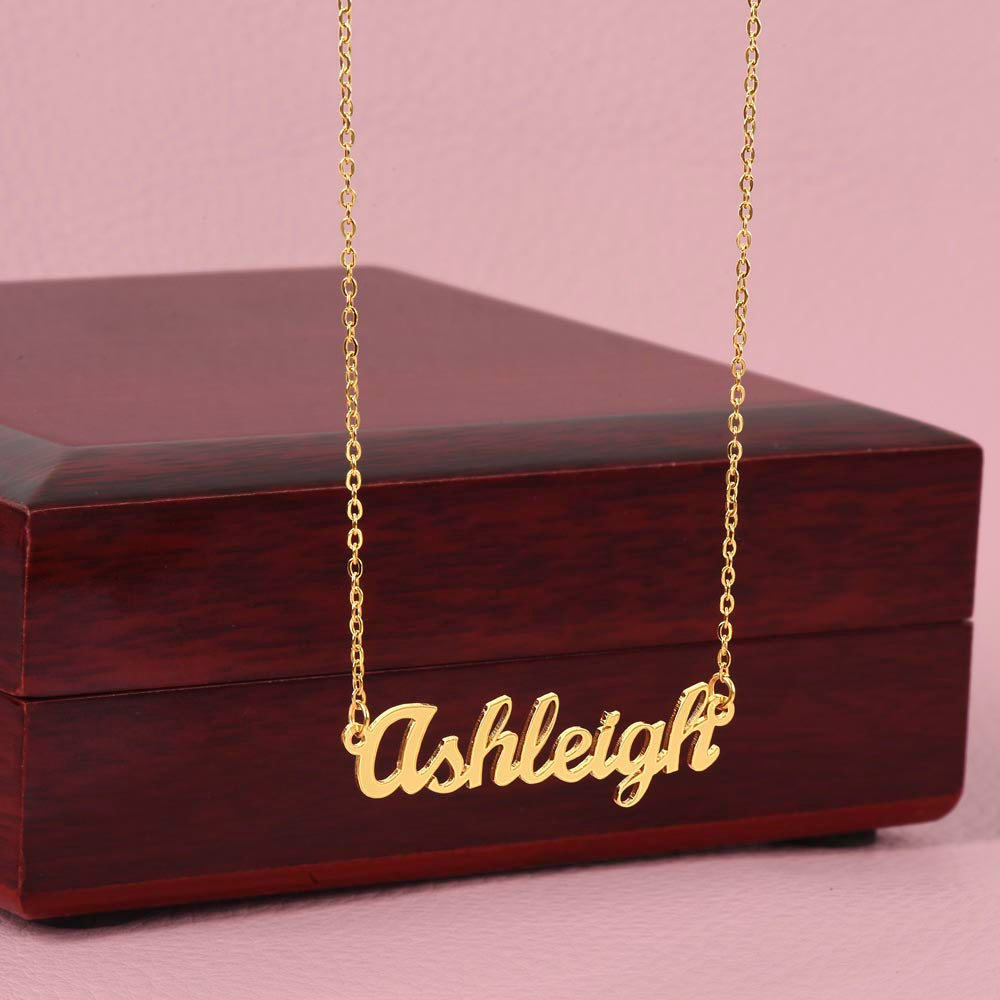 Script Name Necklace — Personalized in Steel or 18K Gold