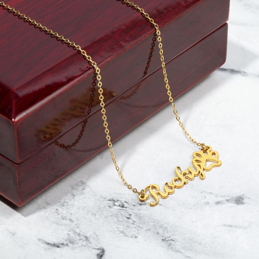 The Paw Print — Personalized Name Necklace