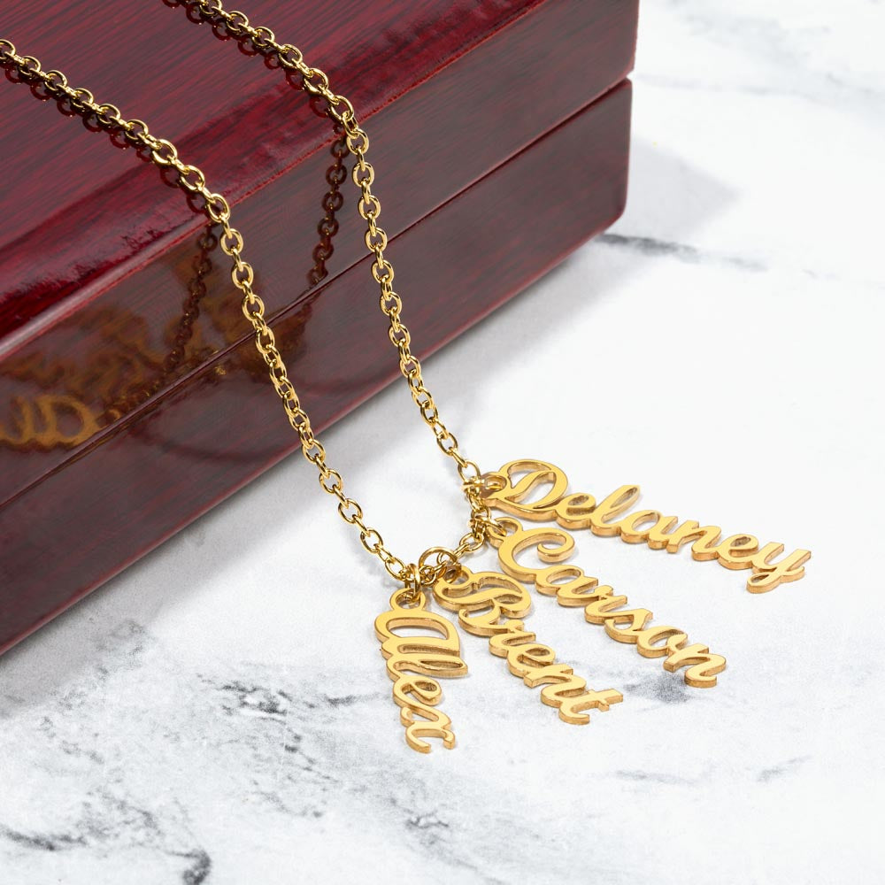 Down the Line — Vertical Multi-Name Necklace