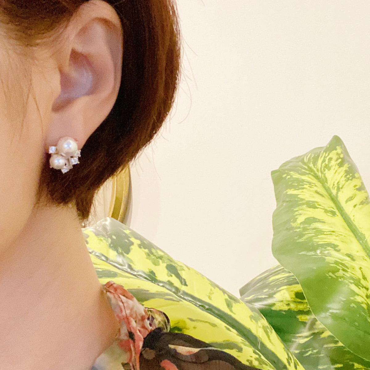 Pearl Cluster Studs — Cubic Zirconia and Pearls in 18K Gold Plating