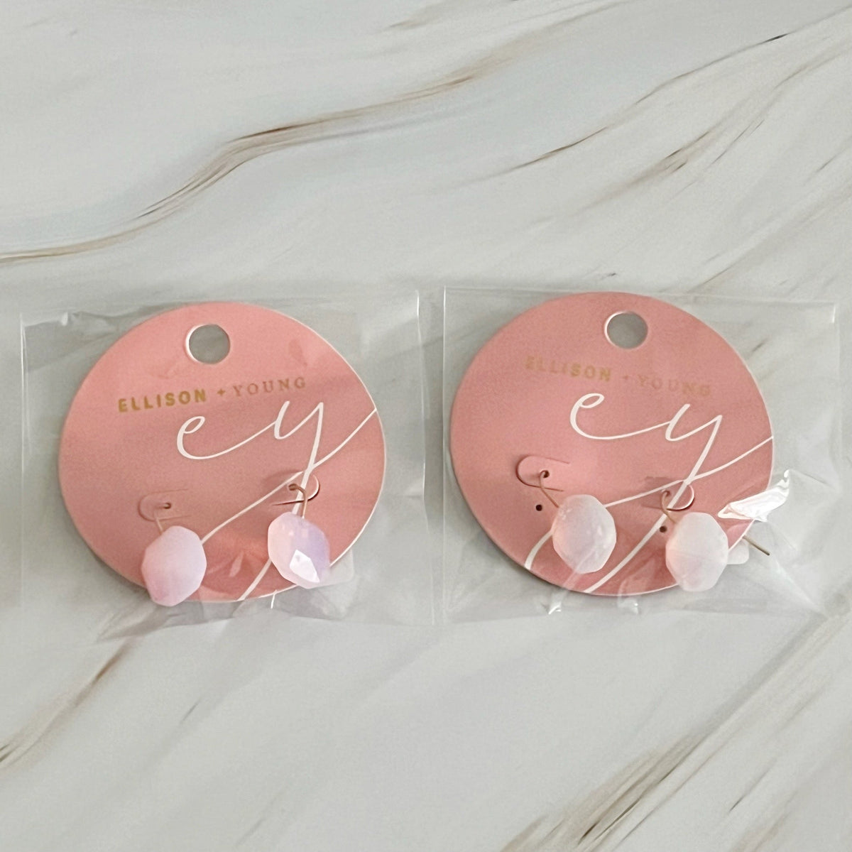 Floating Jewel Earrings — Faceted Crystal Drops on Gold Hooks