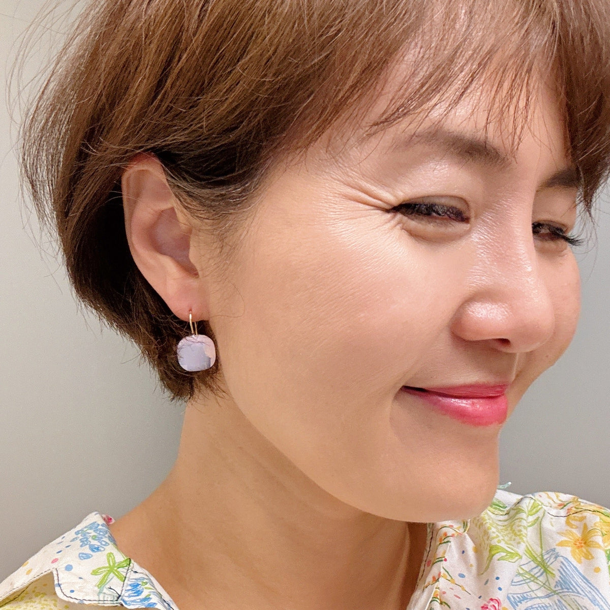 Floating Jewel Earrings — Faceted Crystal Drops on Gold Hooks