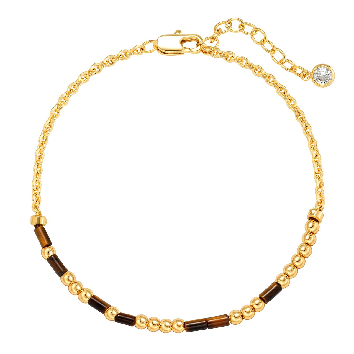Morse Code Bracelet — Tiger Eye Beads with a Hidden Message