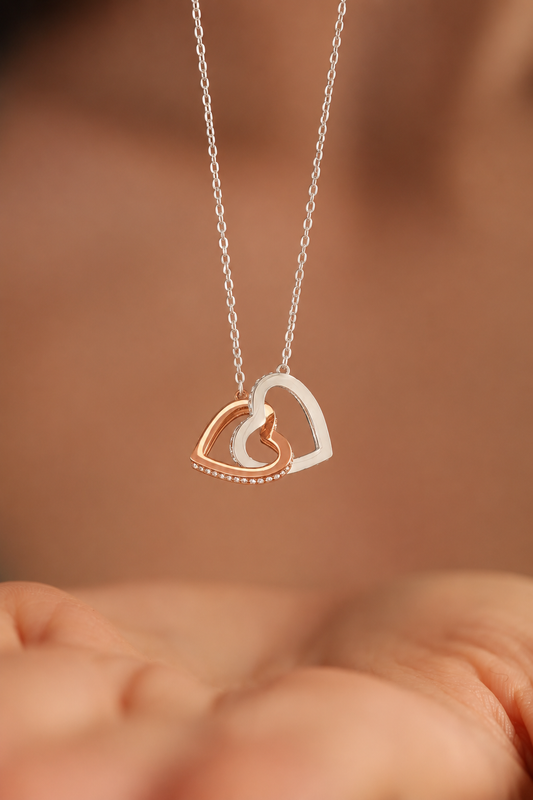 Forever Linked Interlocking Hearts Necklace