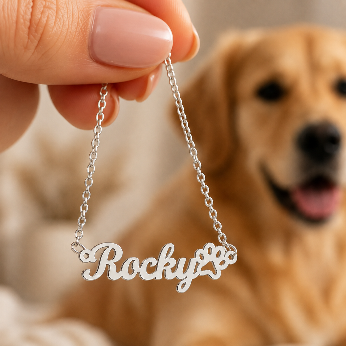 The Paw Print — Personalized Name Necklace