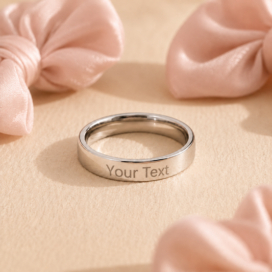 Written in Love Personalized Engraved Ring