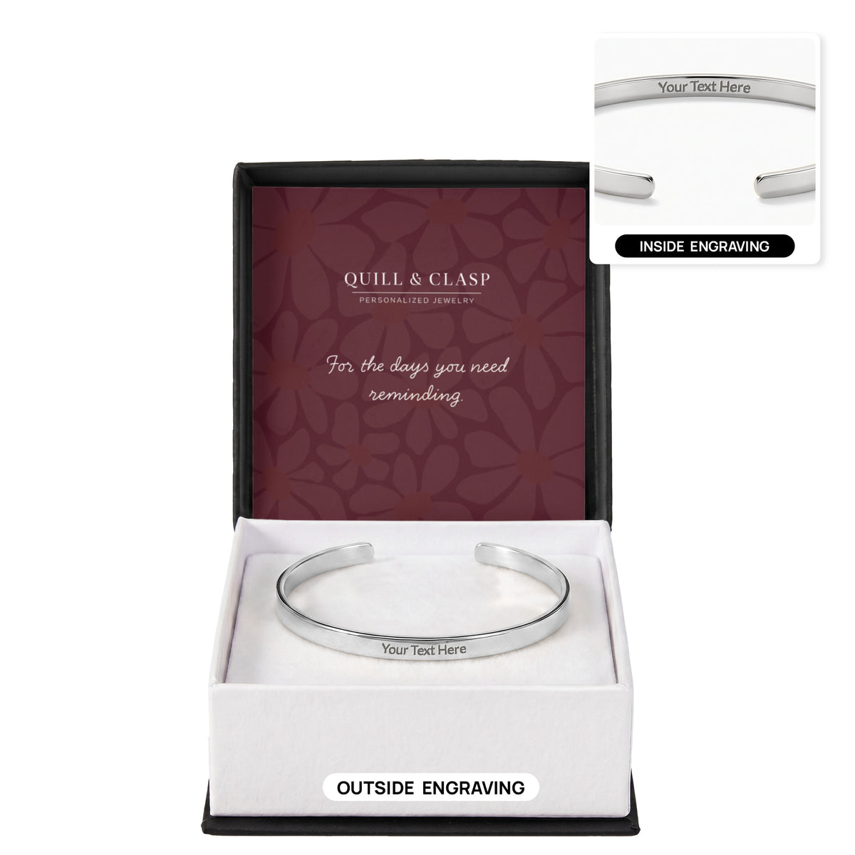 In Your Own Words — Engraved Cuff Bracelet
