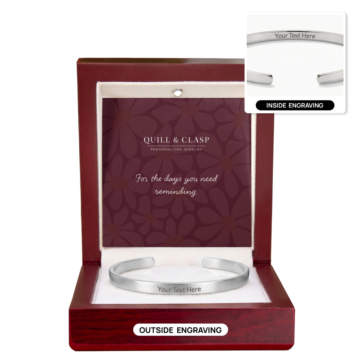 In Your Own Words — Engraved Cuff Bracelet