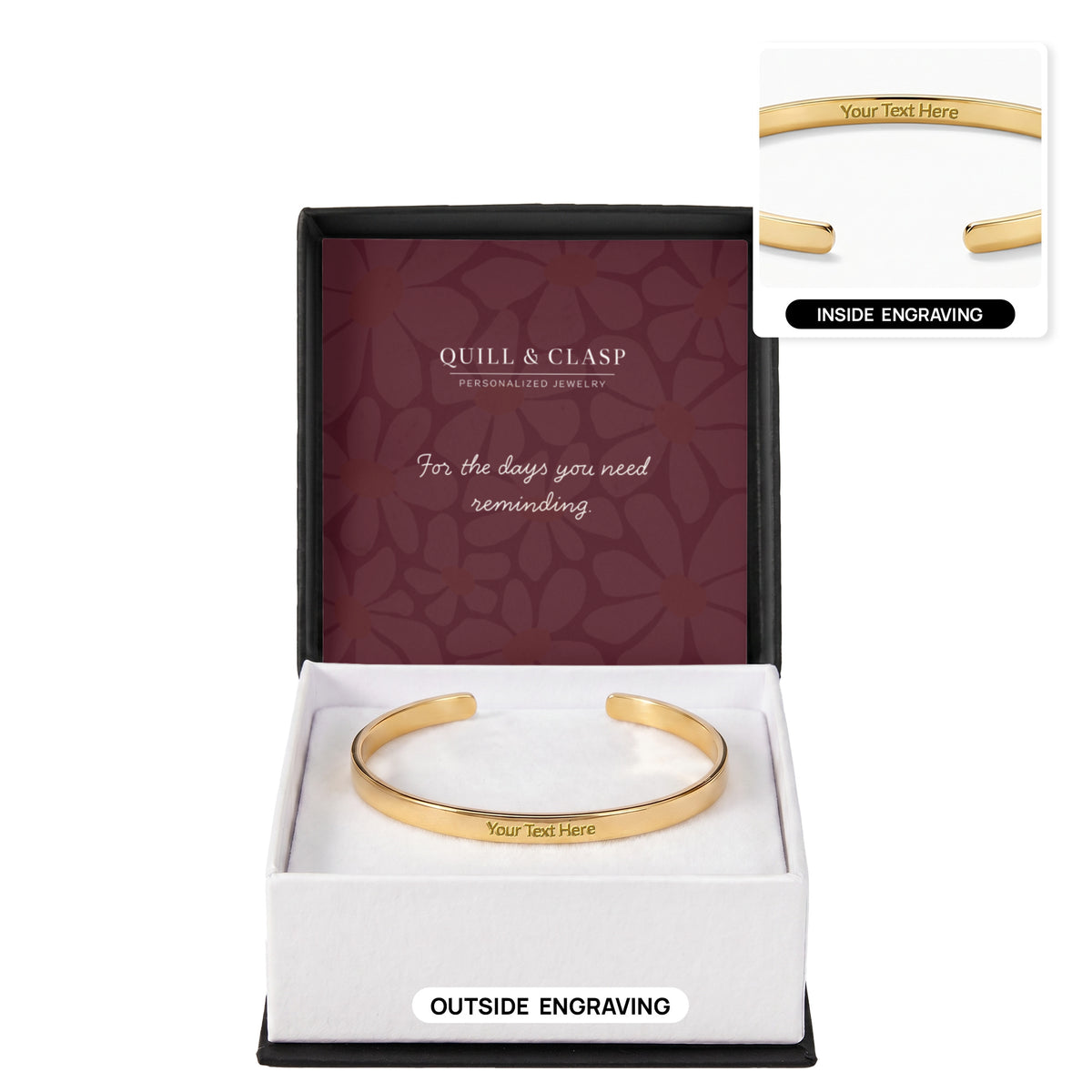 In Your Own Words — Engraved Cuff Bracelet