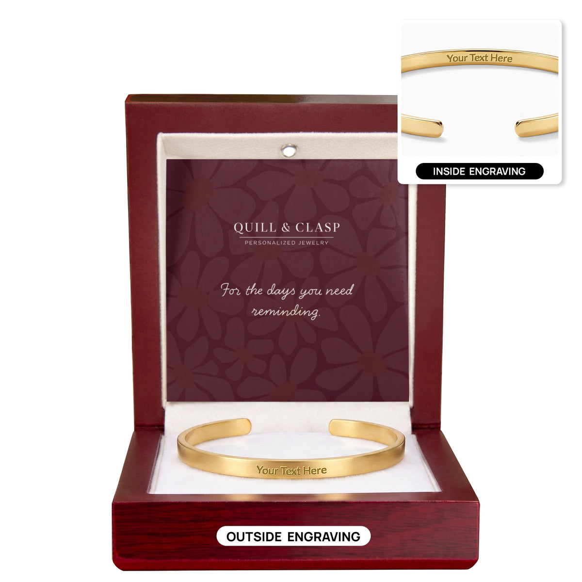 In Your Own Words — Engraved Cuff Bracelet