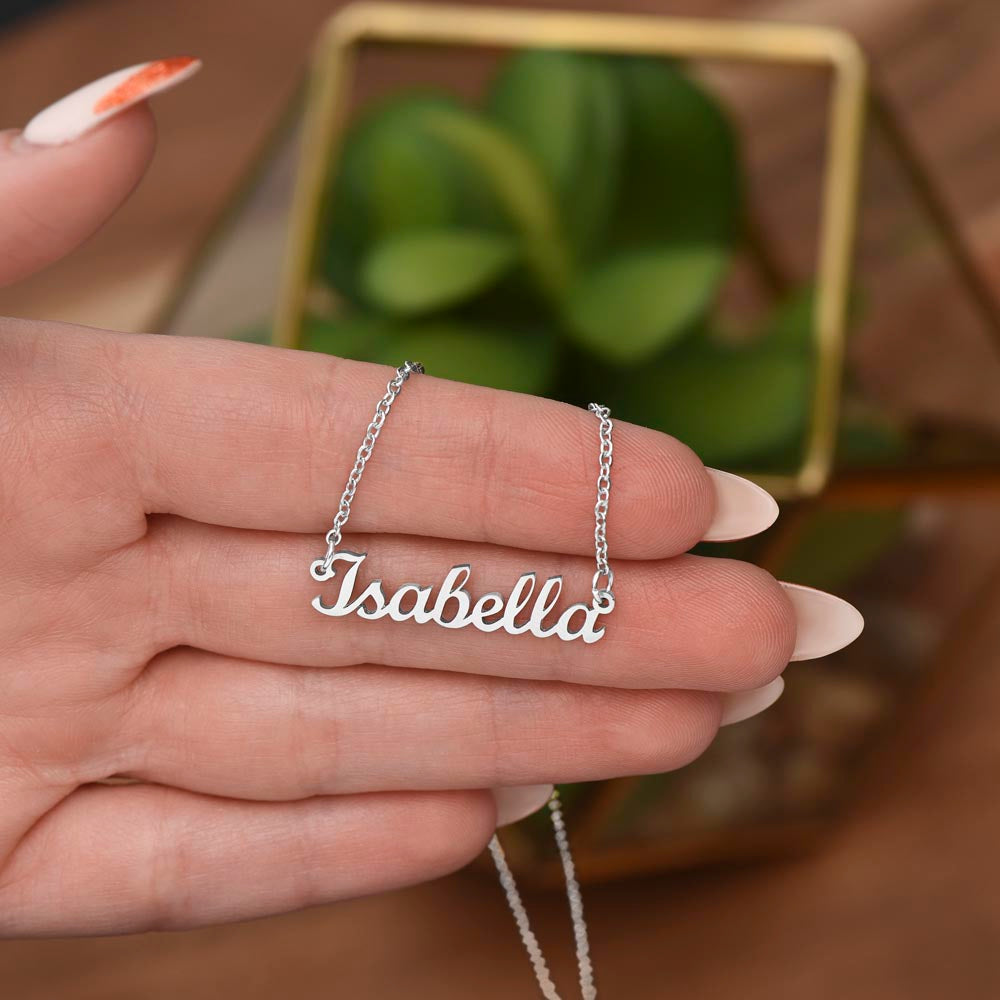 Script Name Necklace — Personalized in Steel or 18K Gold