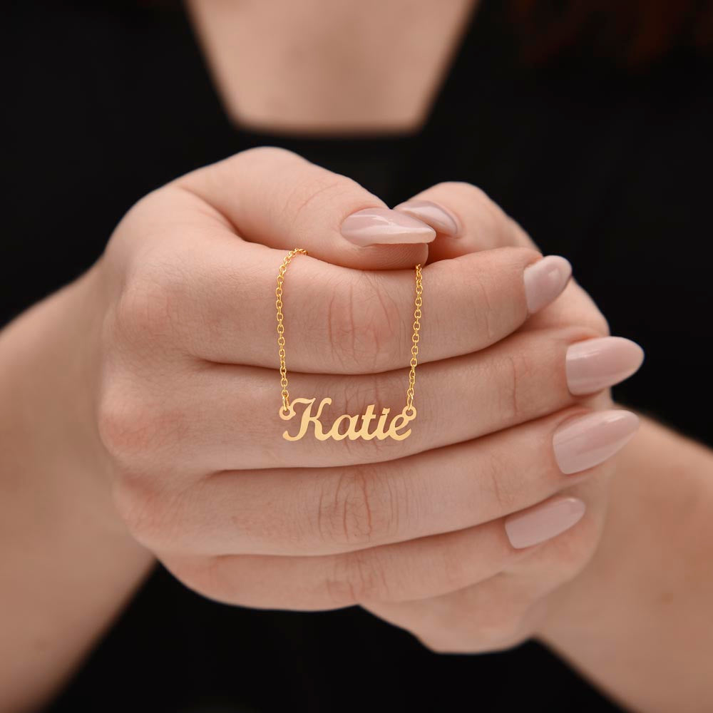 Script Name Necklace — Personalized in Steel or 18K Gold