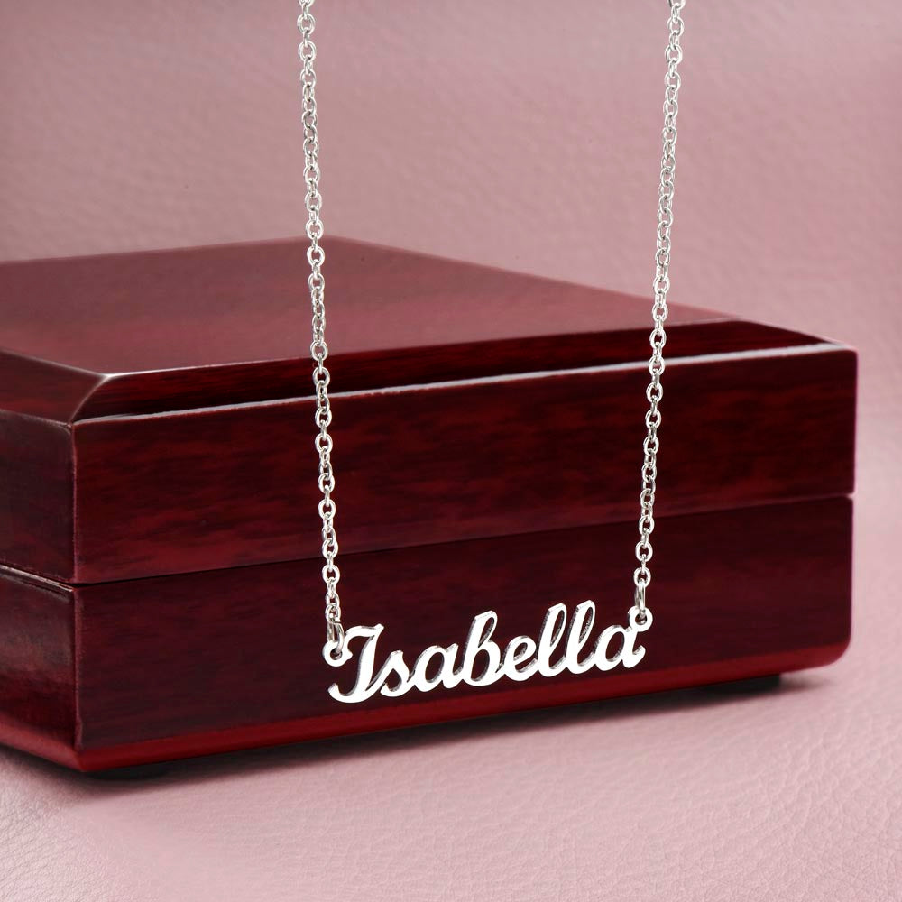 Script Name Necklace — Personalized in Steel or 18K Gold