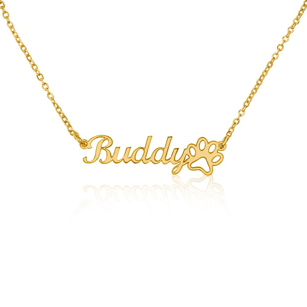 The Paw Print — Personalized Name Necklace