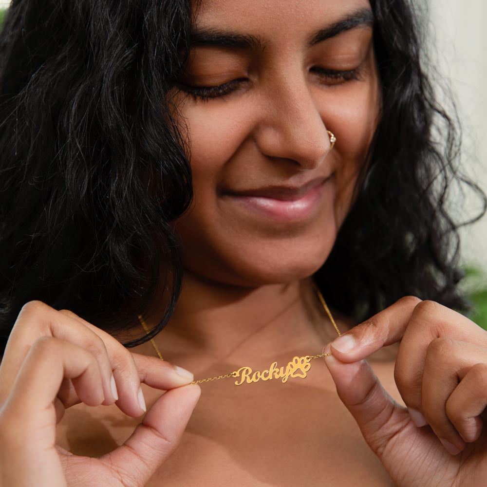 The Paw Print — Personalized Name Necklace