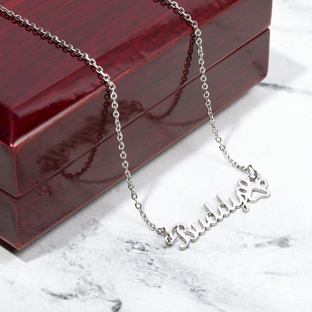The Paw Print — Personalized Name Necklace