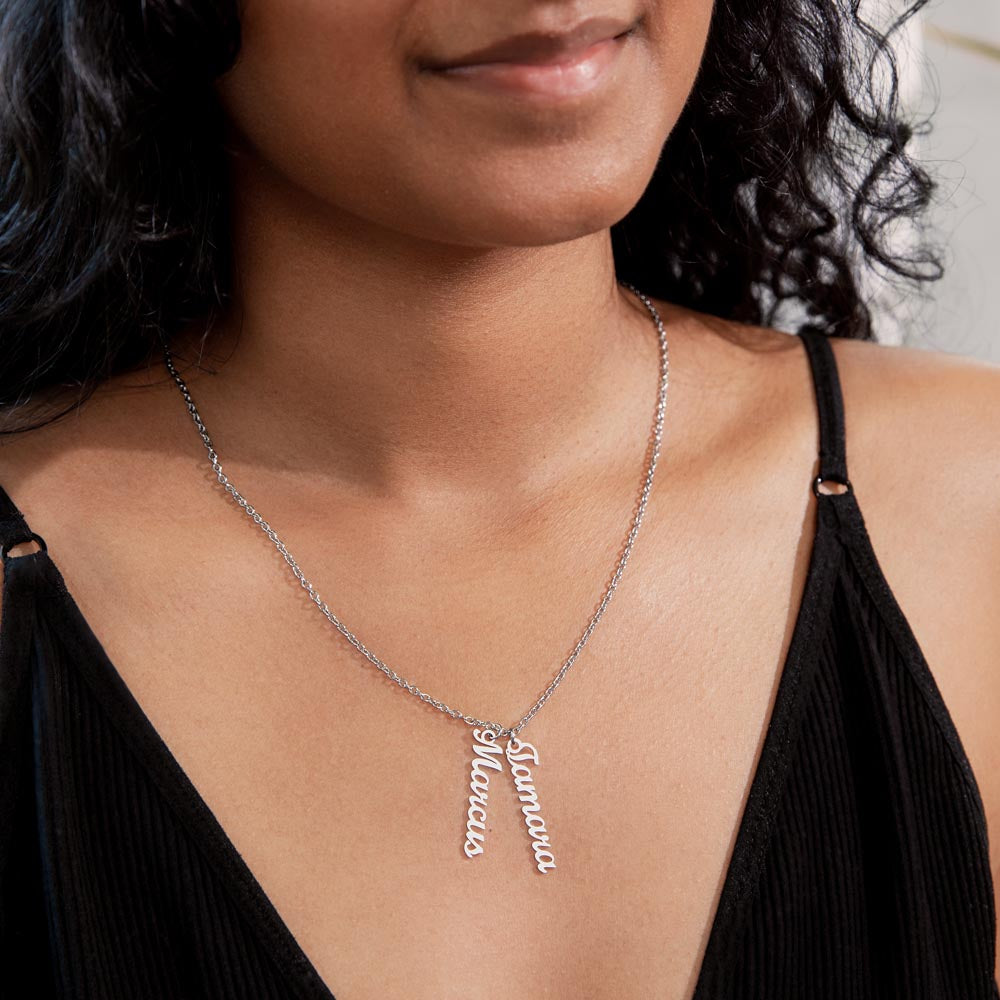 Down the Line — Vertical Multi-Name Necklace