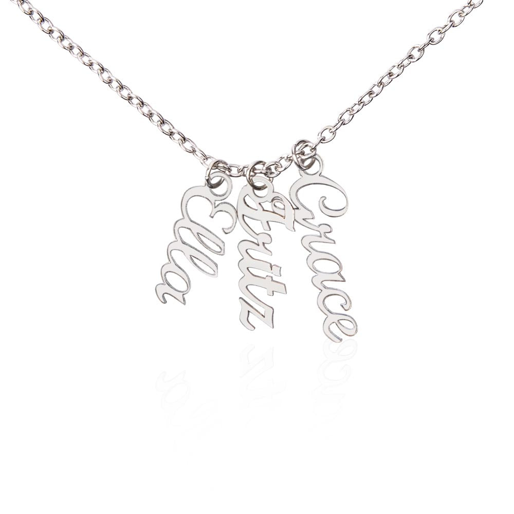 Down the Line — Vertical Multi-Name Necklace