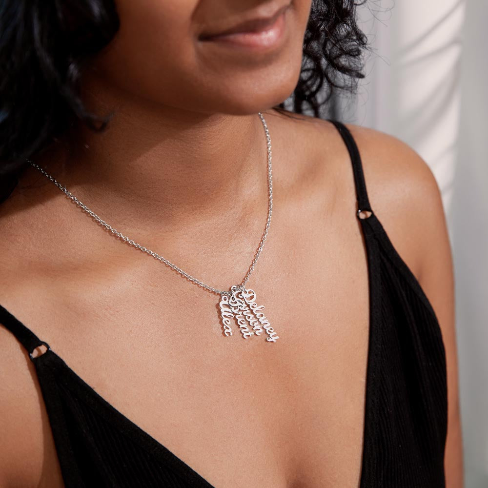Down the Line — Vertical Multi-Name Necklace
