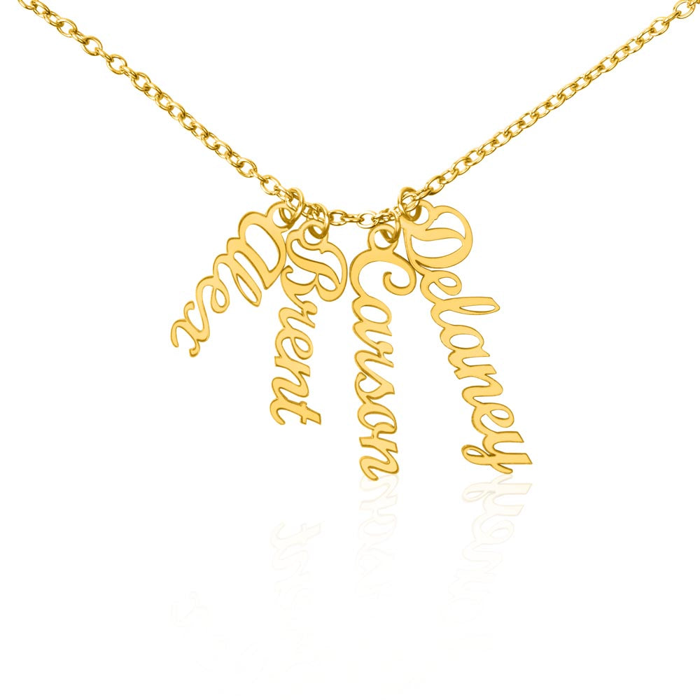Down the Line — Vertical Multi-Name Necklace