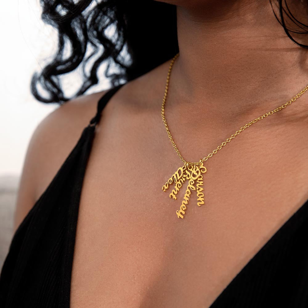 Down the Line — Vertical Multi-Name Necklace
