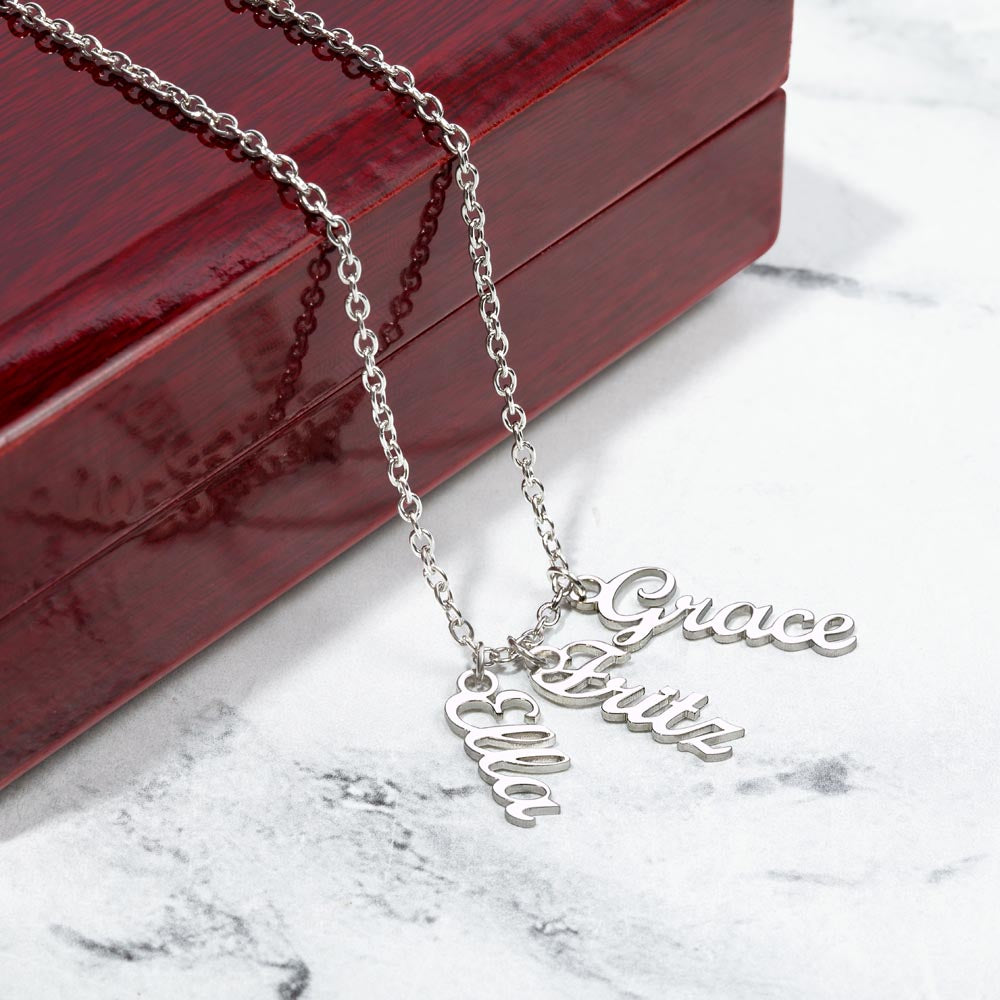 Down the Line — Vertical Multi-Name Necklace
