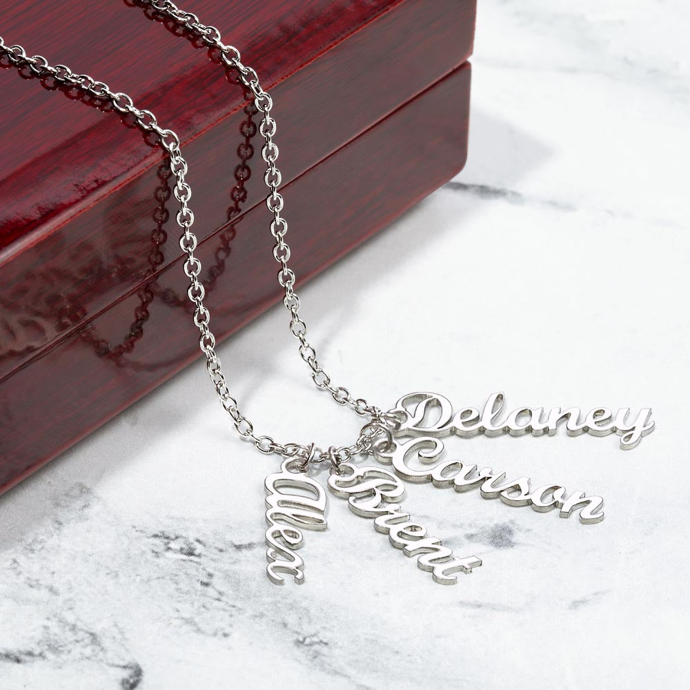 Down the Line — Vertical Multi-Name Necklace