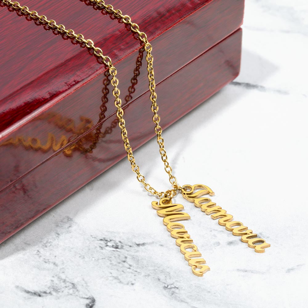 Down the Line — Vertical Multi-Name Necklace