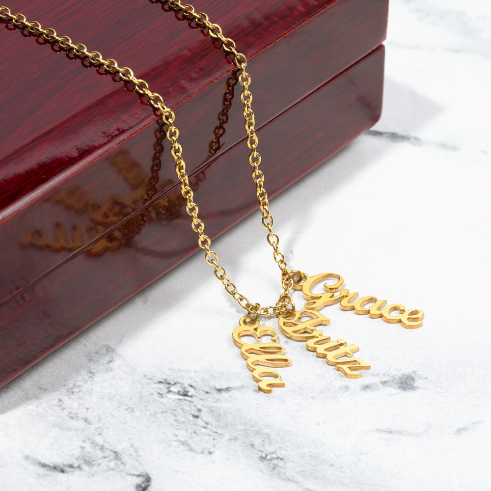 Down the Line — Vertical Multi-Name Necklace
