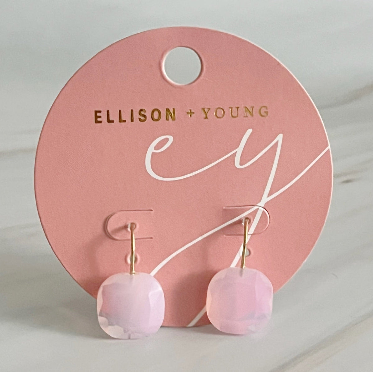 Floating Jewel Earrings — Faceted Crystal Drops on Gold Hooks