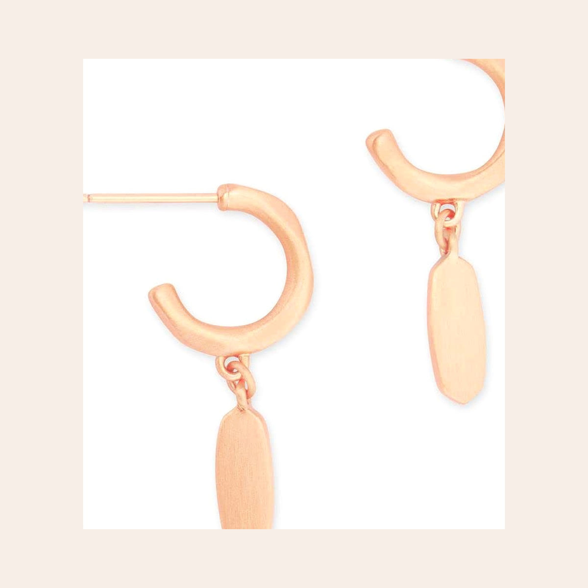 Fern Huggie Earrings — Kendra Scott in Rose Gold