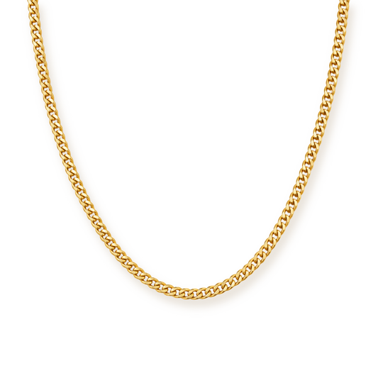 Curb Chain Necklace — 24K Gold Plated, Made in the USA