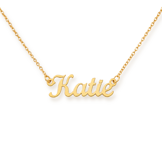Script Name Necklace — Personalized in Steel or 18K Gold