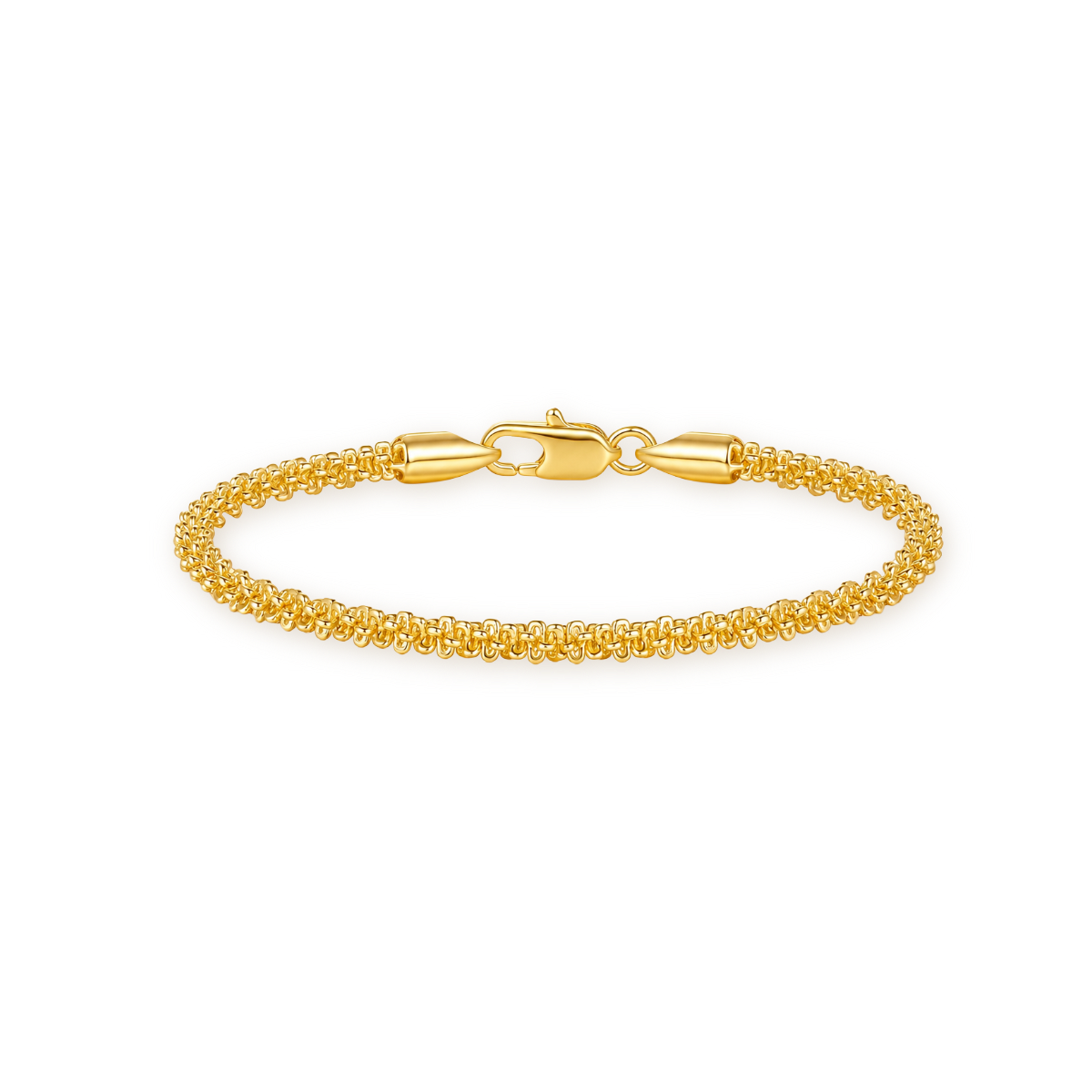 Gold Chain Bracelet — 14K Plated with Lobster Clasp