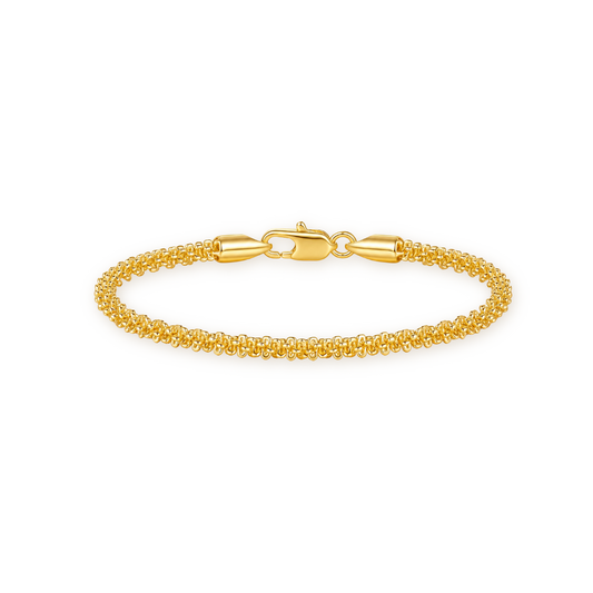 Gold Chain Bracelet — 14K Plated with Lobster Clasp
