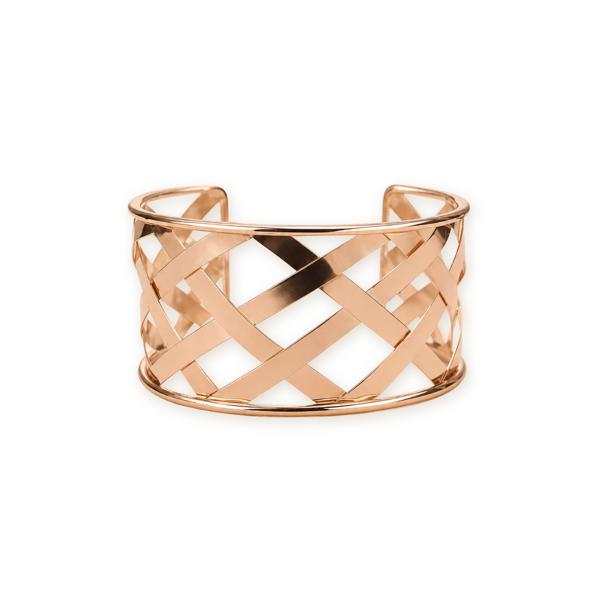 Rose Gold Cuff — Wide Open Bangle