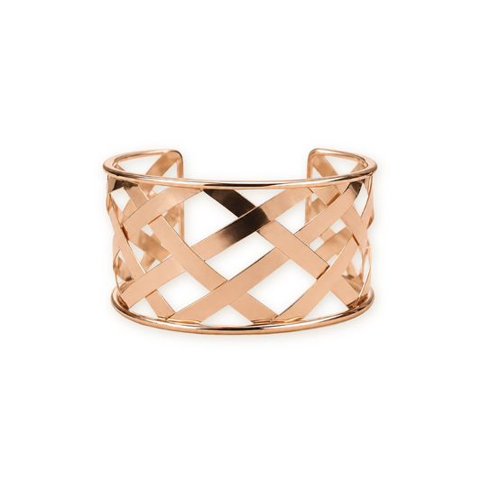 Rose Gold Cuff — Wide Open Bangle