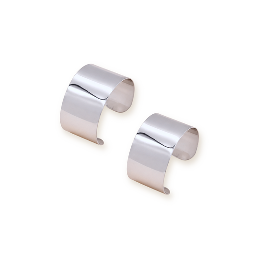 Chunky Silver Cuff — Non-Tarnish Open Bangle
