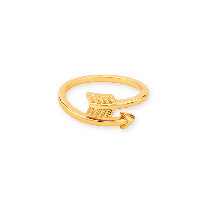 Arrow Wrap Ring — Adjustable Band in Gold, Rose Gold or Silver