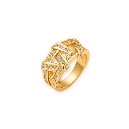 Cocktail Ring — Swarovski Crystals in Gold or Rose Gold