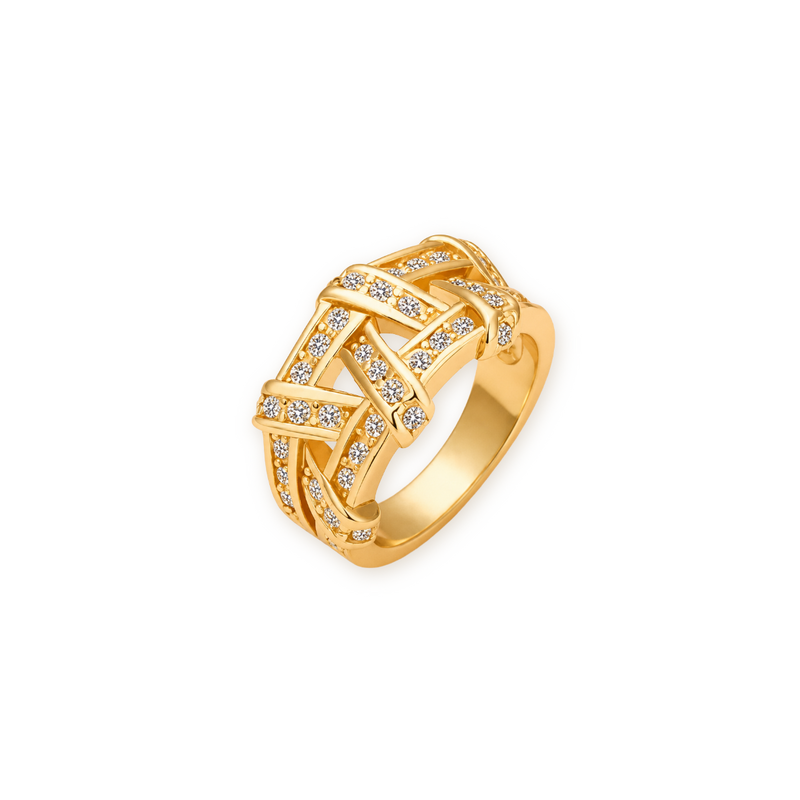 Cocktail Ring — Swarovski Crystals in Gold or Rose Gold