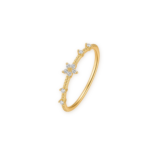 Star Stacking Ring — Dainty 14K Gold Plated Band