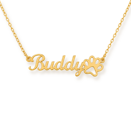 The Paw Print — Personalized Name Necklace