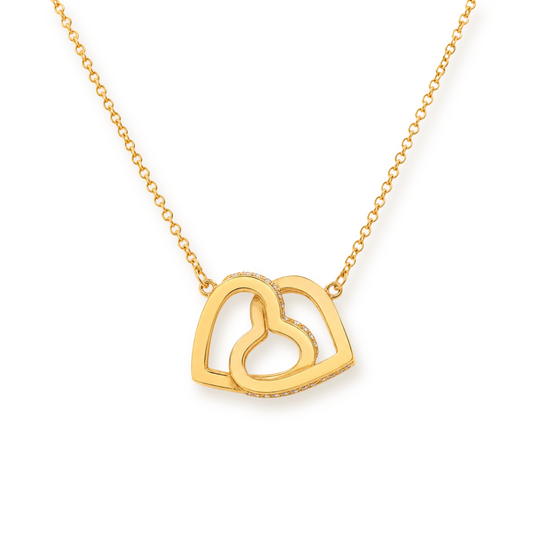 Linked — Interlocking Hearts Necklace