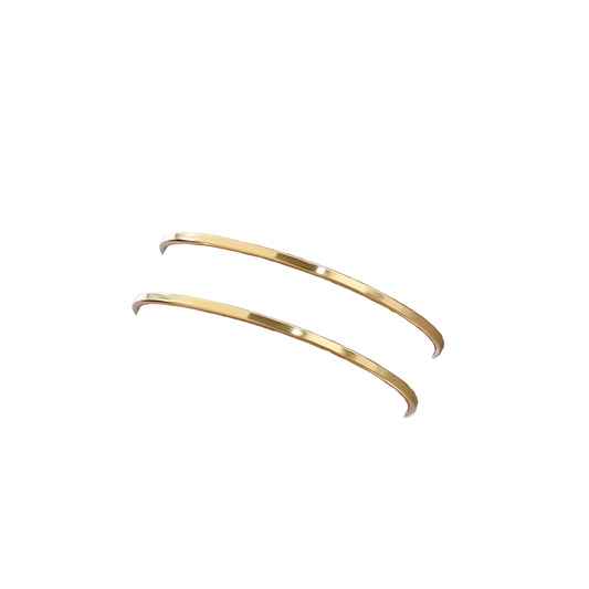 Gold Arm Cuff — Minimalist Double Coil Upper Arm Bracelet, Adjustable